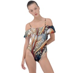 Undersea Dreams Saltwater Ocean Frill Detail One Piece Swimsuit