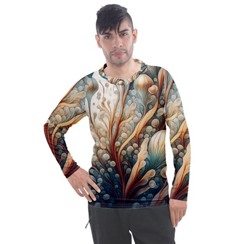 Undersea Dreams Saltwater Ocean Men s Pique Long Sleeve T-shirt by Apenda