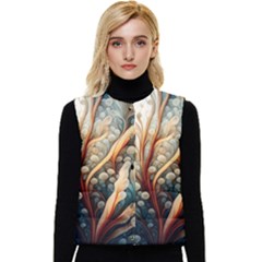 Undersea Dreams Saltwater Ocean Women s Button Up Puffer Vest