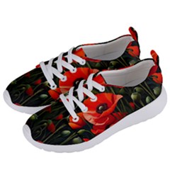 Flowers Poppies Bloom Blossom Art Women s Lightweight Sports Shoes by Apenda