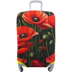 Flowers Poppies Bloom Blossom Art Luggage Cover (large) by Apenda