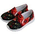 Flowers Poppies Bloom Blossom Art Kids Lightweight Slip Ons View2