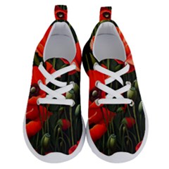 Flowers Poppies Bloom Blossom Art Running Shoes by Apenda