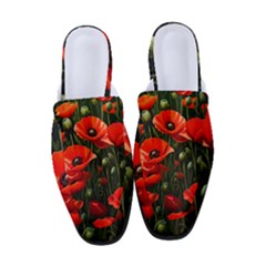 Flowers Poppies Bloom Blossom Art Women s Classic Backless Heels by Apenda