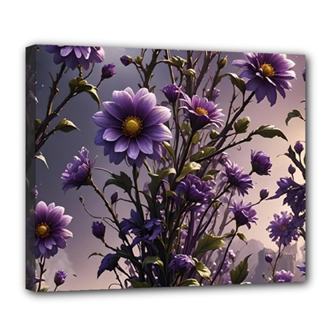 Flower Bloom Blossom Nature Flora Deluxe Canvas 24  X 20  (stretched) by Apenda