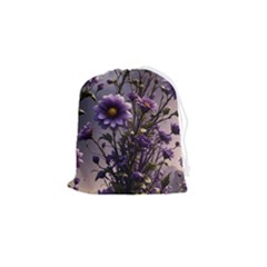 Flower Bloom Blossom Nature Flora Drawstring Pouch (small)