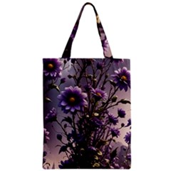 Flower Bloom Blossom Nature Flora Zipper Classic Tote Bag by Apenda