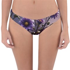 Flower Bloom Blossom Nature Flora Reversible Hipster Bikini Bottoms by Apenda