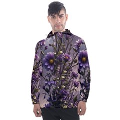 Flower Bloom Blossom Nature Flora Men s Front Pocket Pullover Windbreaker