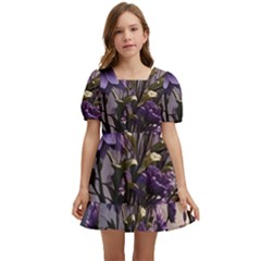 Flower Bloom Blossom Nature Flora Kids  Short Sleeve Dolly Dress by Apenda