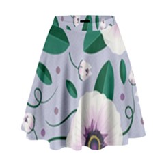 Flowers Petals Blossom Flora High Waist Skirt by Apenda