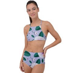 Flowers Petals Blossom Flora Halter Tankini Set by Apenda