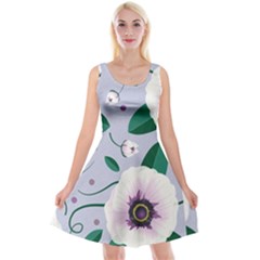 Flowers Petals Blossom Flora Reversible Velvet Sleeveless Dress by Apenda