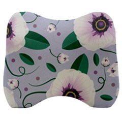 Flowers Petals Blossom Flora Velour Head Support Cushion by Apenda