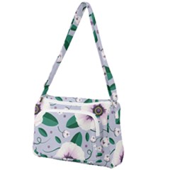 Flowers Petals Blossom Flora Front Pocket Crossbody Bag by Apenda