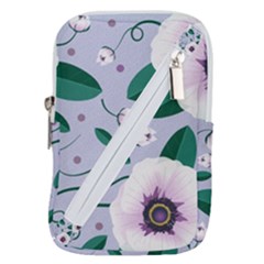 Flowers Petals Blossom Flora Belt Pouch Bag (large) by Apenda