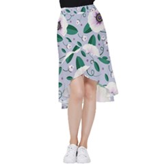 Flowers Petals Blossom Flora Frill Hi Low Chiffon Skirt by Apenda