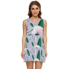 Flowers Petals Blossom Flora Tiered Sleeveless Mini Dress by Apenda