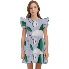 Flowers Petals Blossom Flora Kids  Winged Sleeve Dress by Apenda