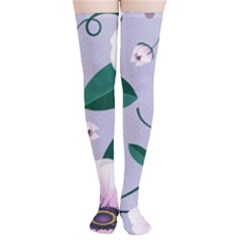 Flowers Petals Blossom Flora Thigh High Stockings by Apenda