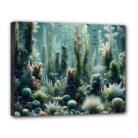 Underwater Coral Life Canvas 14  X 11  (stretched) by Apenda