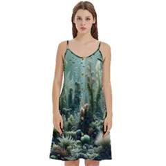 Underwater Coral Life Women s Spaghetti Strap Pullover Cami Dress by Apenda