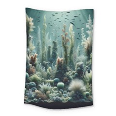 Underwater Coral Life Small Tapestry