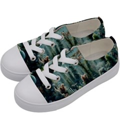 Underwater Coral Life Kids  Low Top Canvas Sneakers by Apenda