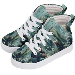 Underwater Coral Life Kids  Hi-top Skate Sneakers by Apenda