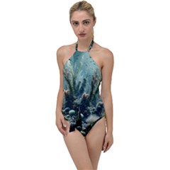 Underwater Coral Life Go With The Flow One Piece Swimsuit by Apenda