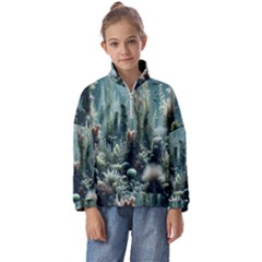 Underwater Coral Life Kids  Half Zip Hoodie