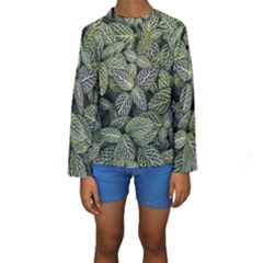 Leaves Foliage Botany Plant Kids  Long Sleeve Swimwear