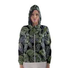 Leaves Foliage Botany Plant Women s Hooded Windbreaker