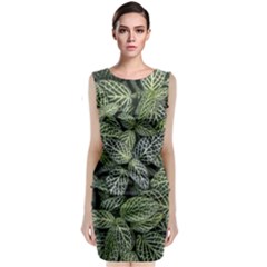 Leaves Foliage Botany Plant Classic Sleeveless Midi Dress