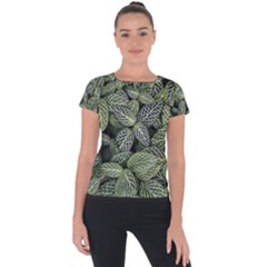 Leaves Foliage Botany Plant Short Sleeve Sports Top 