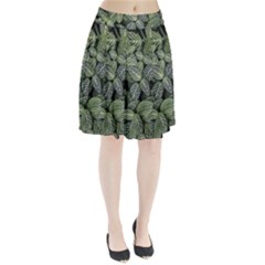 Leaves Foliage Botany Plant Pleated Skirt by Maspions