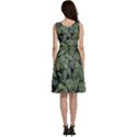 Leaves Foliage Botany Plant Sleeveless V-Neck Skater Dress with Pockets View4