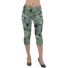 Leaves Foliage Botany Plant Lightweight Velour Capri Leggings 