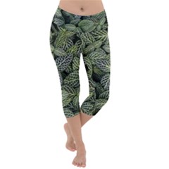 Leaves Foliage Botany Plant Lightweight Velour Capri Yoga Leggings