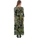 Leaves Foliage Botany Plant Button Up Maxi Dress View2