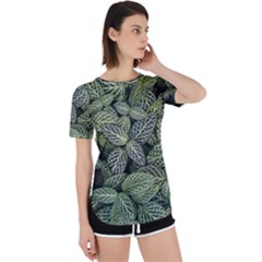 Leaves Foliage Botany Plant Perpetual Short Sleeve T-shirt by Maspions