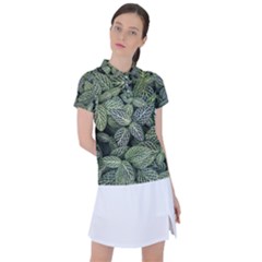 Leaves Foliage Botany Plant Women s Polo T-shirt