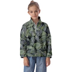 Leaves Foliage Botany Plant Kids  Half Zip Hoodie