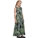 Leaves Foliage Botany Plant Kids  Satin Sleeveless Maxi Dress View3