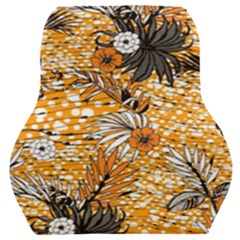 Leaf Yellow Point Flower White Car Seat Back Cushion  by Grandong