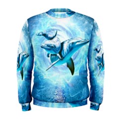 Dolphin Blue Sea Fantasy Men s Sweatshirt