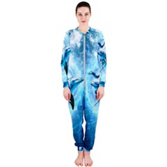 Dolphin Blue Sea Fantasy Onepiece Jumpsuit (ladies)