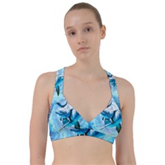 Dolphin Blue Sea Fantasy Sweetheart Sports Bra