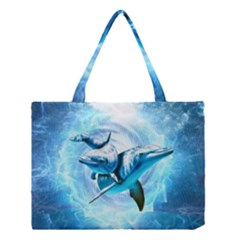 Dolphin Blue Sea Fantasy Medium Tote Bag