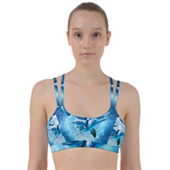 Dolphin Blue Sea Fantasy Line Them Up Sports Bra